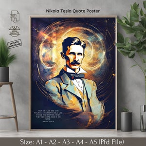thumbnail image 2 of Vintage Nikola Tesla Faraday Cage Canvas Wall Art – 30mm Deep Framed Giclee Print, Multiple Sizes 2 of 4