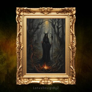Hexen Ritual Poster, Witchy Wand Kunst, Dunkler Wald Art Print, Hexe Poster, Witchy Decor, Hexe Wand Kunst, Hexe Wand Drucke, Hexe Wand Dekoration