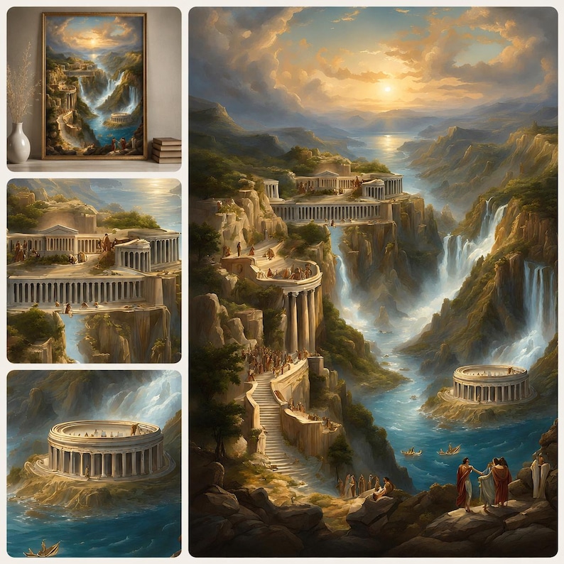 Mount Olympus Wall Art, Greek Mythology Poster, Olympian Gods Print, Ancient Greece Decor, Digital Download image 3
