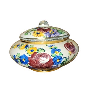 Henri Bequet Faiencerie Quaregnon Belgium Powder Dish - 1930s