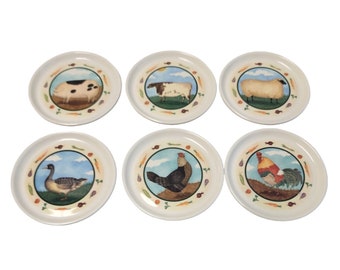 Vintage Cloverleaf Engeland boerenerf Coaster Set
