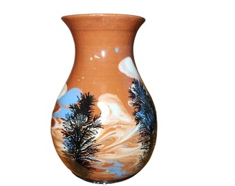 1960s Camelot Pottery Mocha Ware Vase by Roger Irving Little