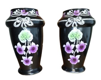 Jarrones Violette de Shelley, década de 1920 (par)