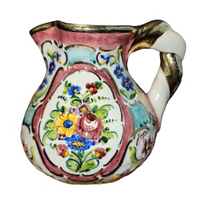 Henri Bequet Quaregnon Belgium Pottery Pitcher - 1940s