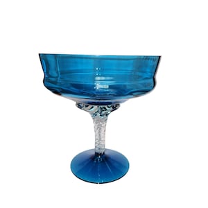 1960s  Blue Glass Compote