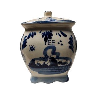 Vintage Delft Deco Holland Tea Caddy