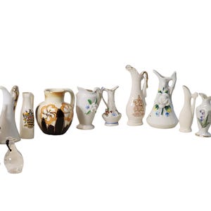 Collection de crémiers miniatures anciens - Treize pièces d&#39;origine japonaise, allemande, anglaise et américaine