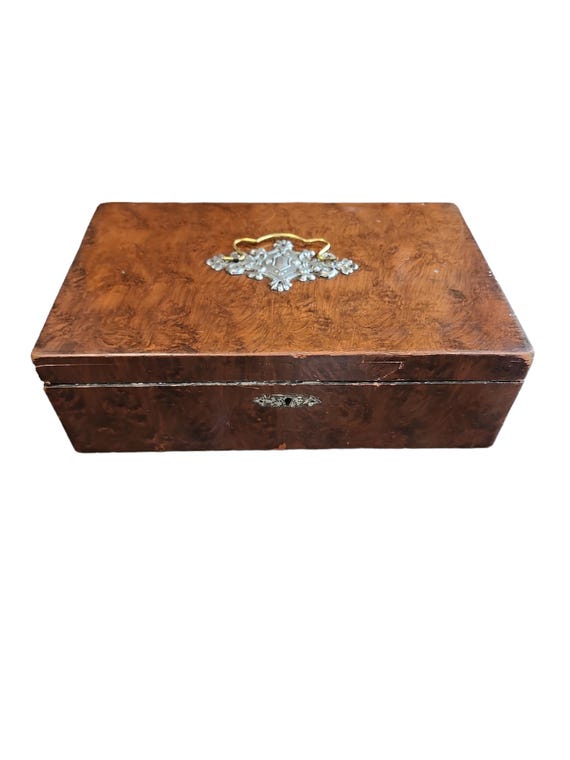 Victorian English Pine Trinket Box