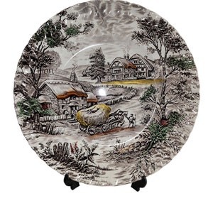 1970s English Ridgway Staffordshire Ware Ironstone Cabinet Plate