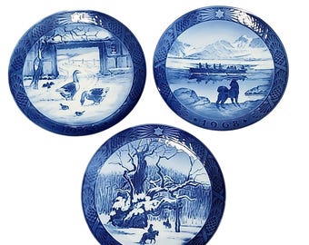 Platos navideños Royal Copenhagen 1967-1969 de Kai Lange