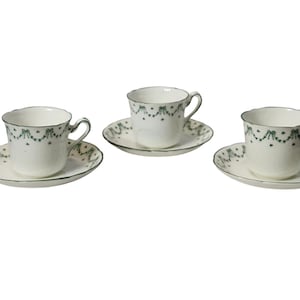 Juego de té de porcelana Jackson & Gosling Grosvenor, dúo, 1914-1919 (juego de tres)