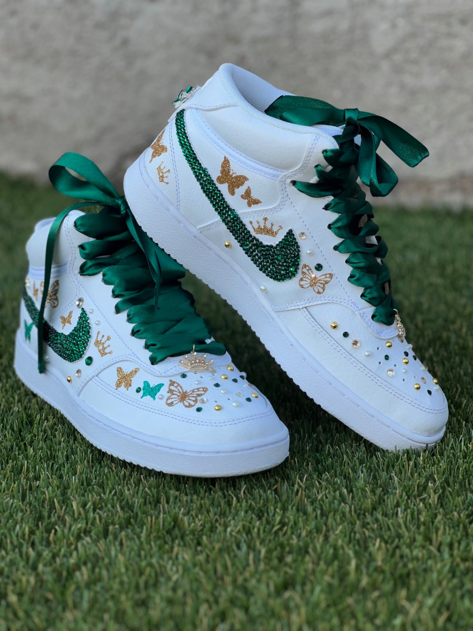 Custom Quinceañera Nike Sneakers, Pearl & Ribbon, Mis XV Años - Etsy