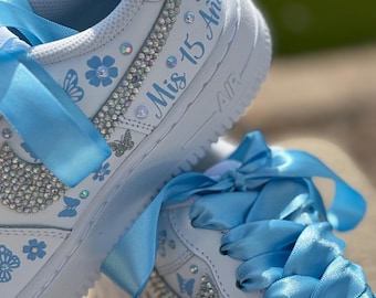 Custom Air Force 1 Quinceañera Shoes, Mis XV Años, Sweet 16