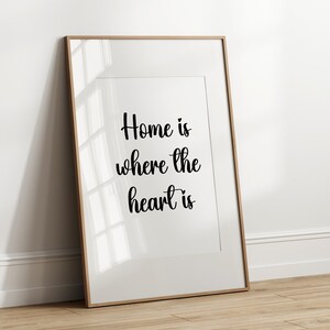 Home is Where the Heart is Printable Art, New Home Gift, Last Minute ...