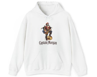 Captain Morgan Hooded Sweatshirt - Unisex - S to 5XL - Classic fit - True to Size - Perfect gift for your friends or family