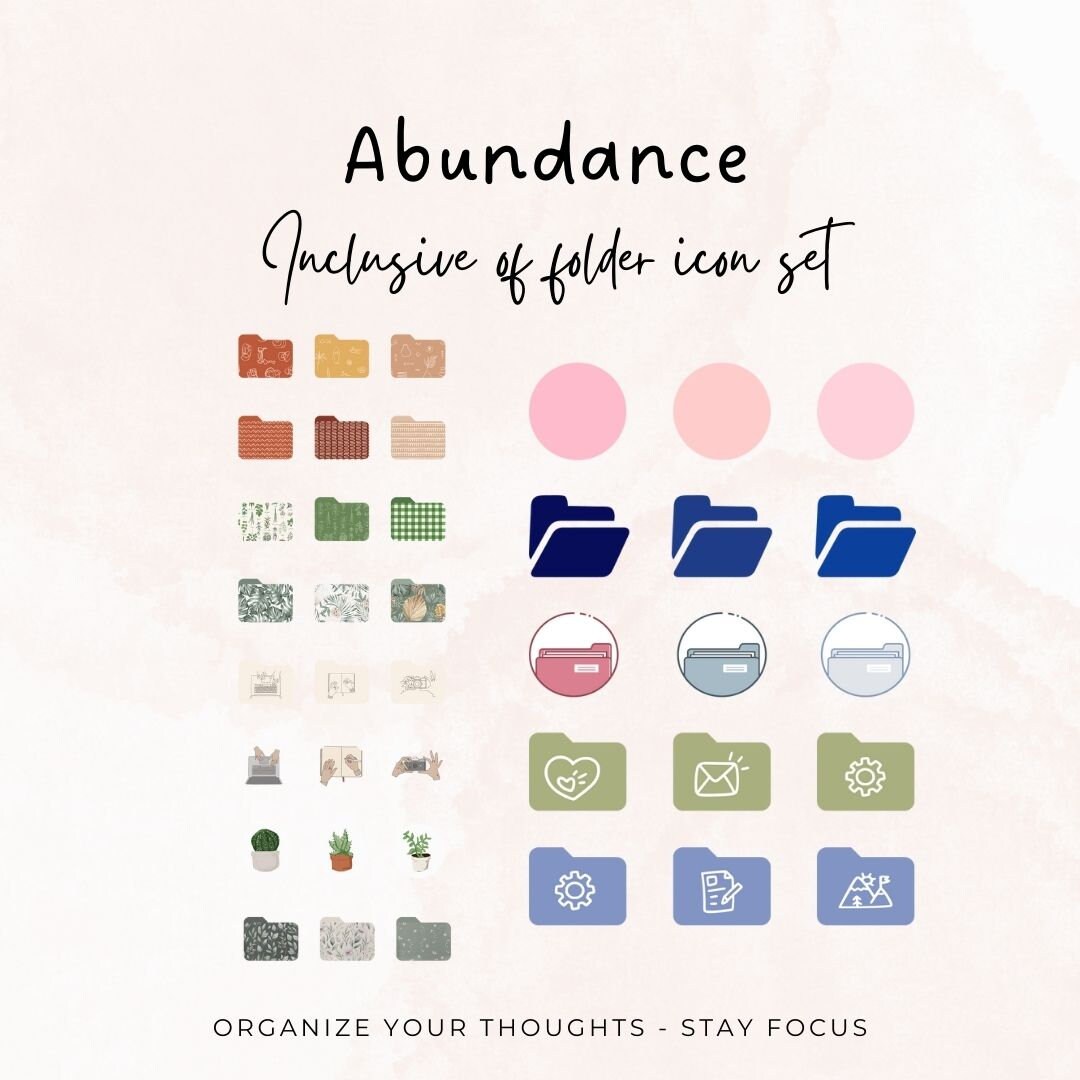 Abundance 2023-2024 Desktop Organizer Wallpaper Folder Icon Set Mac ...