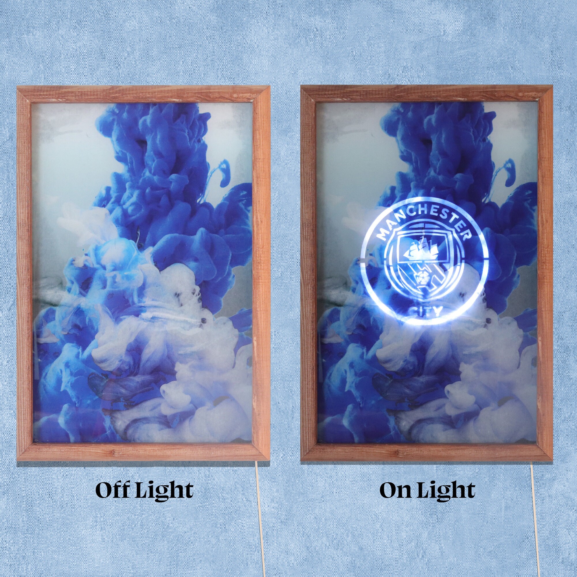Football Manchester City FC Wall Art, Gift for Football Fan, Surprise Illuminated Table, Manchester City FC Table, Home Decor Gift, FIFA