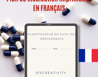 Planificador de medicamentos en francés: Organizador diario de pastillas (PDF)
