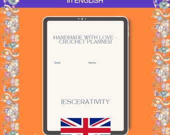 Planificador de proyectos de crochet imprimible: inventario de hilos y registro de patrones (PDF)