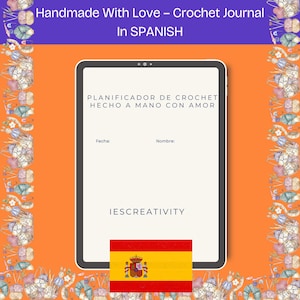Planificador de crochet imprimible en PDF: inventario de hilos y ganchillos, seguimiento de proyectos, registro de patrones, planificador de regalos, diario digital de crochet, organizador