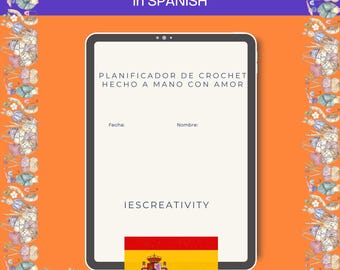 Planificador de crochet en PDF: Organizador de hilos, proyectos y patrones (descarga digital)