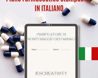 Registro de medicamentos imprimible: Organizador diario de pastillas, recordatorio de resurtido (PDF)