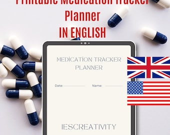 Planificador de medicamentos imprimible: Registro diario de pastillas y resurtidos (PDF)