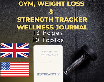 Planificador de ejercicios imprimible: seguimiento de entrenamientos, comidas y actividad física (PDF)