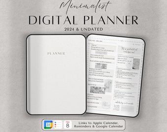 Digital Planner 2024 & Undated | GoodNotes Planner, Daily Planner, Weekly Planner, Monthly Planner, Notability Planner, iPad Digital Planner