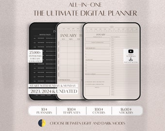 Digital Planner | GoodNotes Planner, iPad Planner, Dated Notability Planner, Daily Weekly Monthly Digital Planner, 2023 2024 Undated Planner