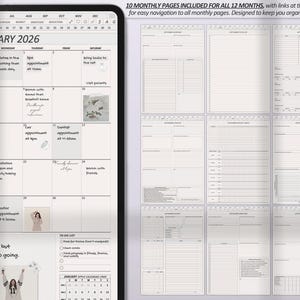 2026 iPad digital planner with daily pages compatible with Goodnotes and Notability