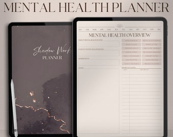 Mental Health Planner, Shadow Work Journal, Anxiety Healing Journal, GoodNotes Planner, Therapy Journal, Spiritual Digital Workbook for iPad