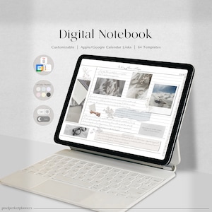 Digital Notebook, GoodNotes Journal, iPad Notability Student Note Pages, LANDSCAPE Academic Note-Taking Templates, Cornell+Dotted+Grid+Lined