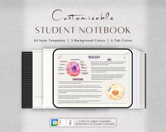 Digital Note Paper | Digital Notes | Goodnotes Notebook | Digital Paper | Lined, Grid, Dotted, Blank, Digital Template, Note Taking Template