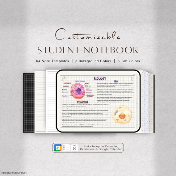 Digital Note Paper | Digital Notes | Goodnotes Notebook | Digital Paper | Lined, Grid, Dotted, Blank, Digital Template, Note Taking Template