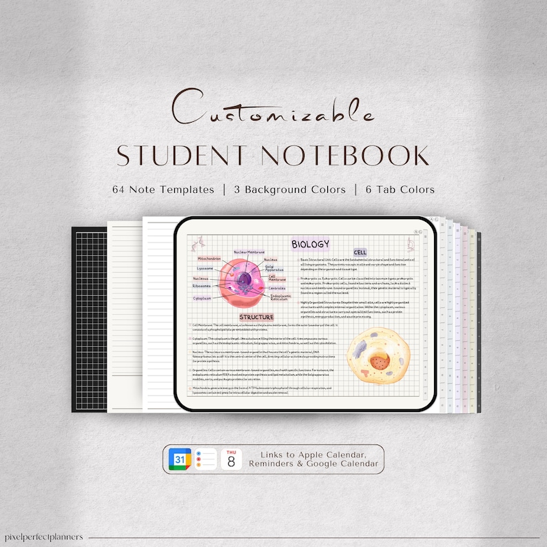 Digital Note Paper | Digital Notes | Goodnotes Notebook | Digital Paper | Lined, Grid, Dotted, Blank, Digital Template, Note Taking Template