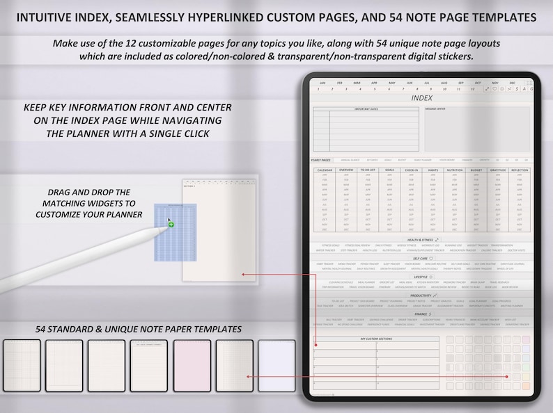 2026 Goodnotes planner digital daily journal for iPad productivity and organization