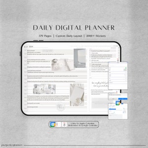 Digital planner- UNDATED | Goodnotes Planner | iPad planner | Notability Planner, Landscape Digital Journal, Digital Calendar, Daily Planner