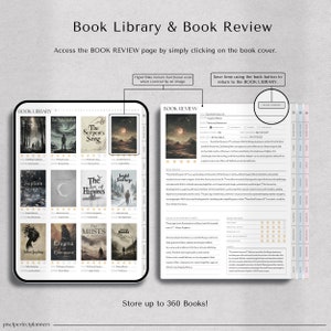 Reading Log | Portrait Edition | Digital Journal, Book Tracker, Reading Tracker, Goodnotes Log