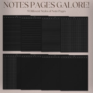 Dark Mode Digital Planner: Undated, Goodnotes iPad Journal (PDF) image 7