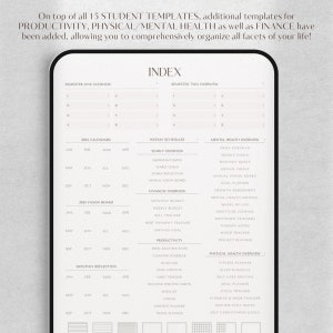 GoodNotes Academic Planner | Student Digital Planner | College, Study & School Planner | Daily iPad Planner | Undated