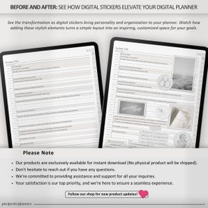 Digital Planner Stickers for GoodNotes | PNG Precropped iPad Sticker Book – Minimalist and Aesthetic Designs