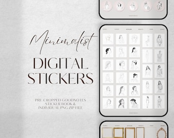 Digital Stickers | Sticker Book for Goodnotes | Digital Planner Stickers, Pre-cropped Individual Png Stickers, Digital Icon Stickers, Frames