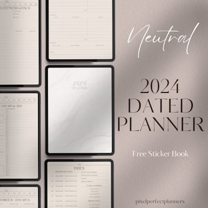 2024 digital planner, dated digital planner, digital journal, goodnotes planner, ipad planner, daily notability planner, ADHD planner, Xodo