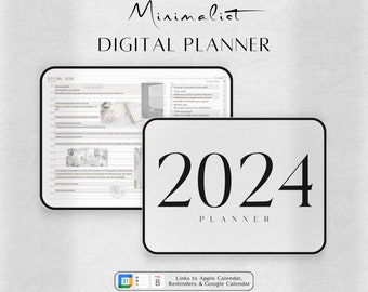 Digital Planner 2024 & Undated | iPad Planner | GoodNotes Planner | LANDSCAPE Planner | Notability Templates, Daily Planner, Monthly, Weekly