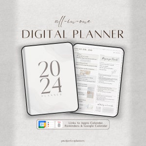 Digital Planner 2024 | GoodNotes Planner, Daily Planner, Weekly Planner, DATED iPad Planner, Google/Apple Calendar Links, Notability Planner