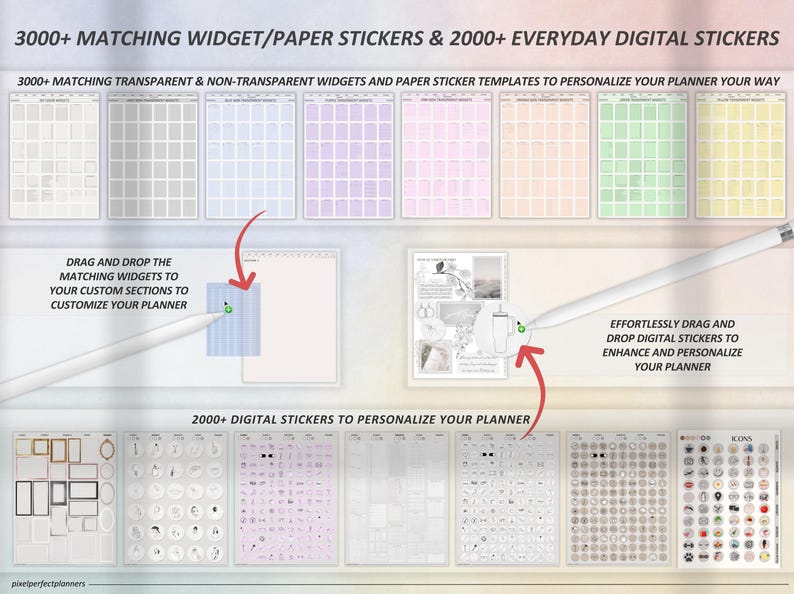 iPad digital planner 2026 dated daily journal compatible with Goodnotes and Notability
