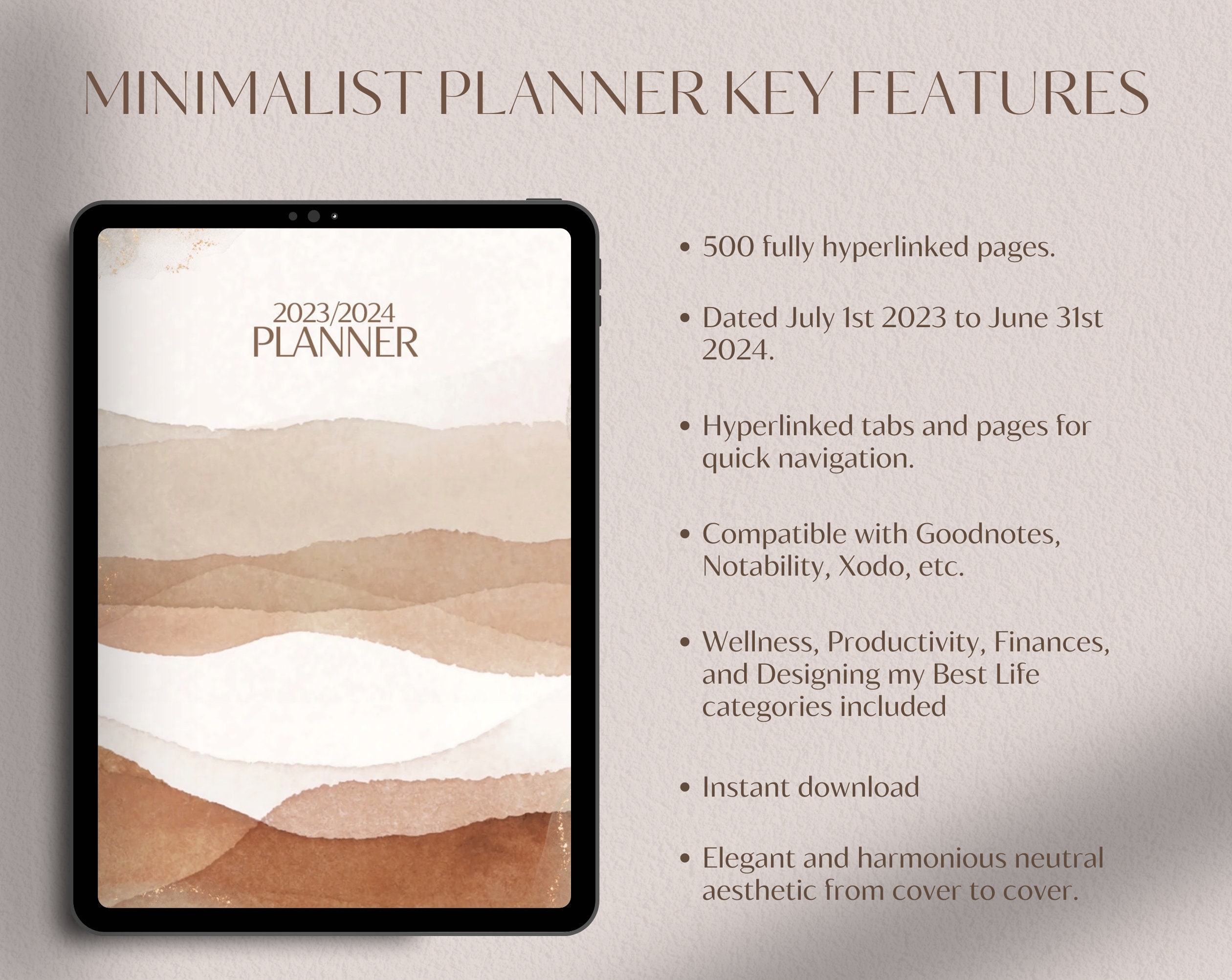 Digital Planner Bundle Goodnotes Planner 2023 2024 Planner Etsy