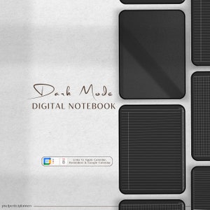 Digital Notebook | Student Notebook | GoodNotes DARK Notebook, Ipad Notebook, NIGHT MODE, Notability Templates, Dotted, Lined, Grid, Cornell