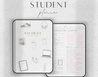 Student Digital Planner | GoodNotes Planner | Academic Planner | College Planner, Study Planner, School Planner, Daily iPad Planner, Undated